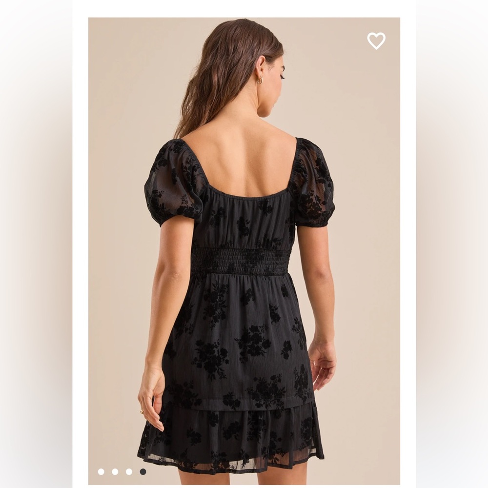 NWT Altar’d State Black Floral Mini Dress - Picture 4 of 9